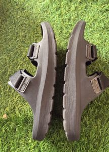 Black Adjustable Strap Sandals