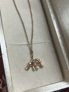 Delicate Gold Elephant Pendant Necklace