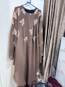 Elegant Brown Embroidered Kurta