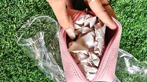 Tira Cute Pink Suede Pouch