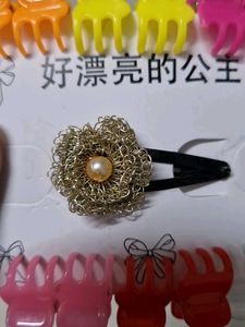 Navratri Colorful Hair Clip Set