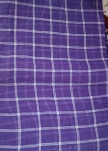 Elegant Purple Checkered Saree