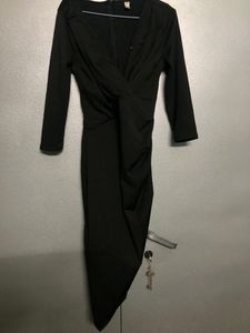 Black Asymmetrical Dress / Date Outfit