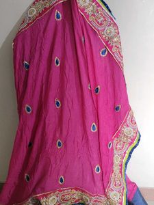 Embroidered Lehenga Saree Set