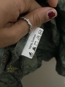Green Floral Print Kurta