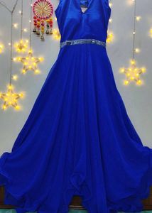 Royal Blue Flowy Gown