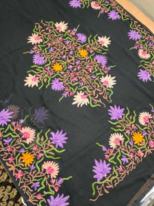 vintage pure Kashmiri hand work saree