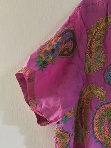 Vibrant Paisley Print Kurta with churidar