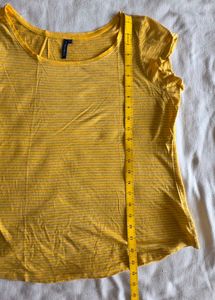 Yellow Striped Casual T-Shirt