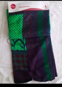 Tissue Plain Jacquard Saree With Attached Blo