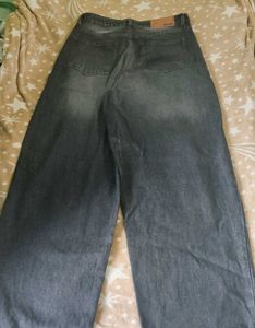 Stylish Wide Leg Grey Jeans