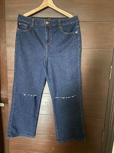 Vero Moda Stylish Ripped Blue Denim Jeans (33)