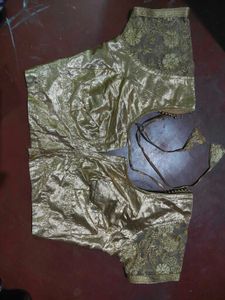 Designer Blue &amp; Gold Blouse
