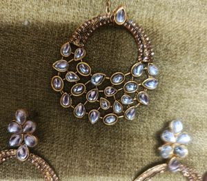 Earrings With Maangtika Set