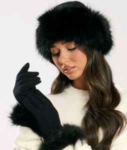 Luxurious Black Faux Fur Hat