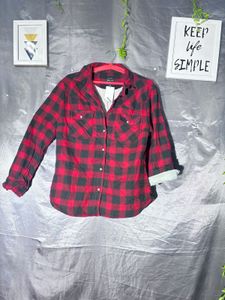Cozy Red & Black Plaid Flannel Shirt