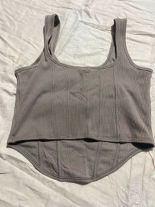 Ribbed Corset Tank Top