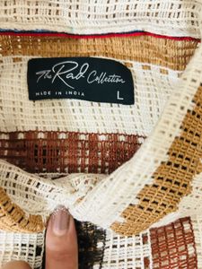 Size L Man Crochet Slim Fit Shirt