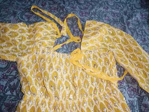 Yellow Embroidered Kurta Set