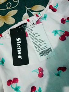 Cherry Print Crop Top
