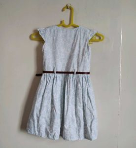 Cute Floral Print Dress with Belt