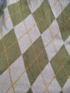 Argyle Knit Korean style Midi Skirt