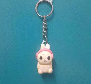 Miffy with headband Handmade keychain