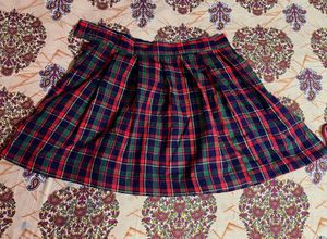 Mini Plaid Pleated Korean Skirt