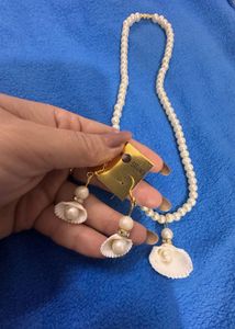 Pearl Necklace and Earring Set