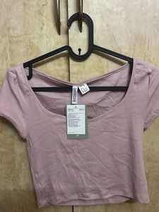 H&amp;M Dusky Pink Crop Top