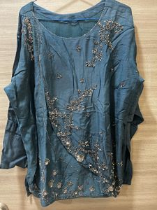 Embellished Teal Kurta