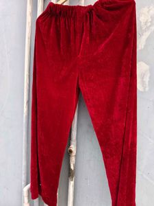 Red Velvet Palazzo Pants