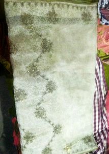 Organza Clothe Saree With Thread And Sequence Work