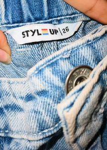Cargo Wide Leg Denim Jeans | Waist 30-32 Fit | Hig