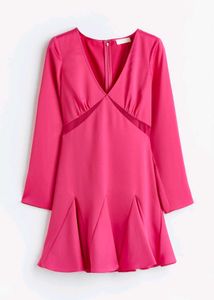 Pink satin crepe Mini dress