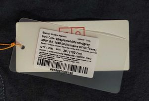 Mens Slim fit Dark Grey Jeans Size 40