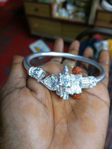 men silver murugan sivan coppu Bracelet