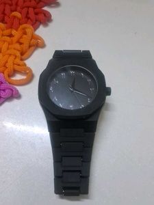 Sleek Black Analog Watch