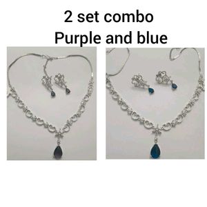 Elegant Necklace & Earring Set - 2 Colors