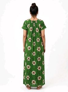 Green Floral Nightgown