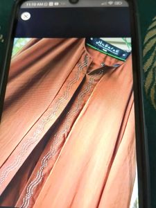 Elegant Orange Abaya Style Gown