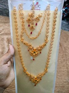 Gold Plated Indian Jewelry Set