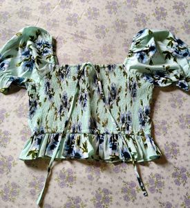 Floral Smocked Peplum Top