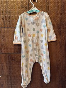 Carter's Heart Print Footed Pajamas - 9M