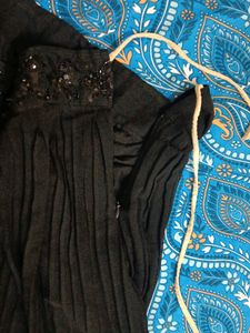 Black Sequin Lehanga Choli with dupatta