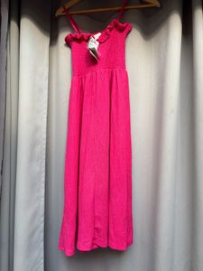 H&amp;M Smocked Midi Dress