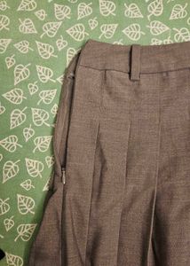 Grey Pleated Mini Skirt