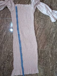 Off Shoulder Gingham Dress 👗 - Free Delhivery 🚚