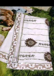 Elegant Embroidere saree with blouse