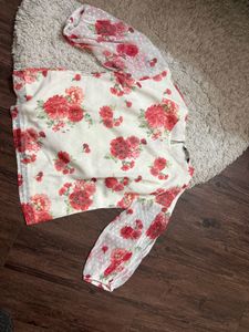 Floral Puff Sleeve Top